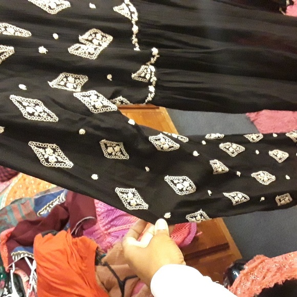 Free People Black and White Mini Dress Or Tunic - Picture 4 of 7